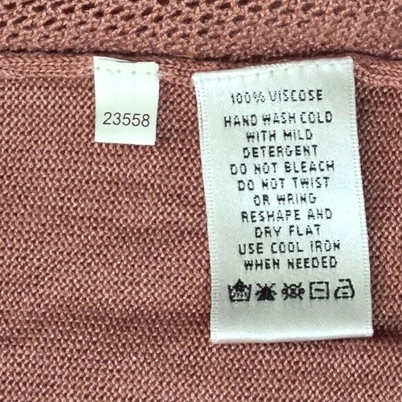 August Silk Womens Open Knit Drape Front Viscose Cardigan Size M - Picture 15 of 15